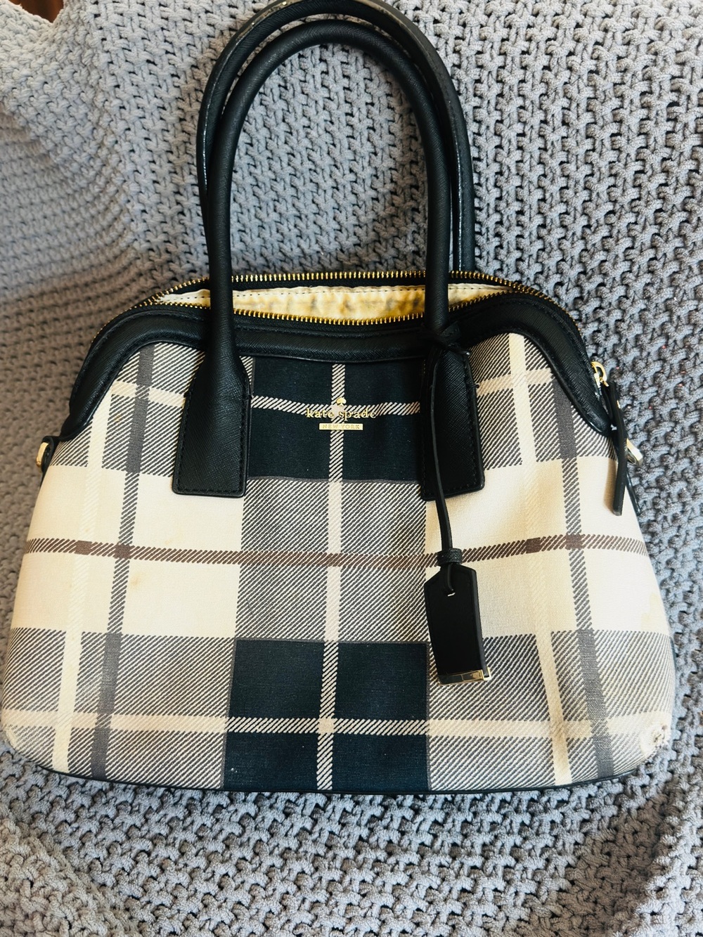 Kate Spade Plaid Satchel – Well Loved & Ready for a New Home